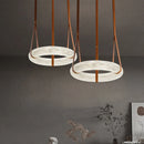 lustre circulaire en marbre led de luxe suspendu