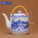 Théière céramique jingdezhen grande capacité style chinois décor