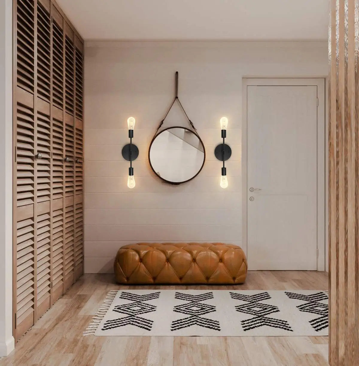 applique murale led vintage avec interrupteur à tirette - vue 10 sur 17
