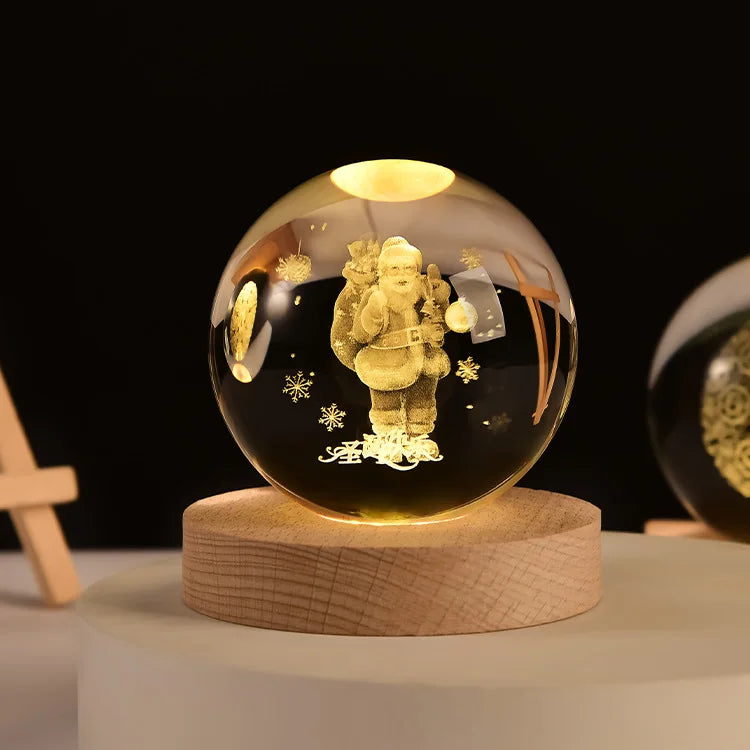 boule de cristal 3D système solaire gravé cadeau décoratif - vue 32 sur 32