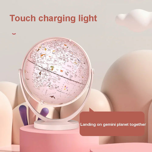 lampe de bureau globe gemini décorative et éducative pour étudiants - vue 3 sur 6