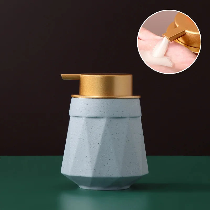 distributeur de savon portable en céramique 400 ml pour soins personnels - vue 17 sur 30