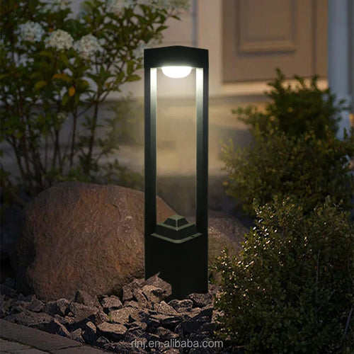 lampes de pelouse à led étanches modernes pour extérieur jardin et cour - vue 4 sur 12