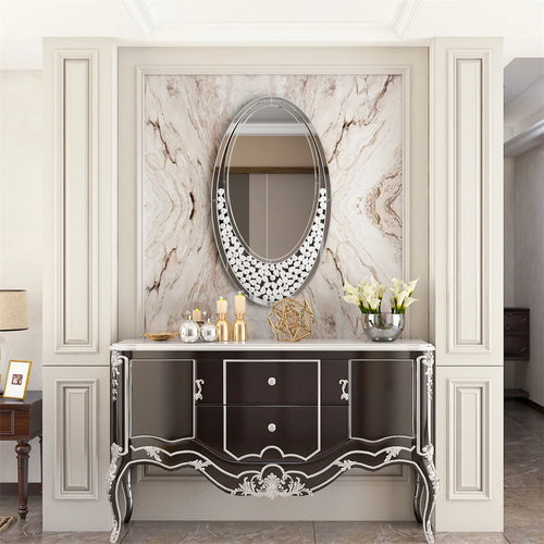 miroir décoratif ovale en forme de larme pour intérieur - vue 6 sur 6