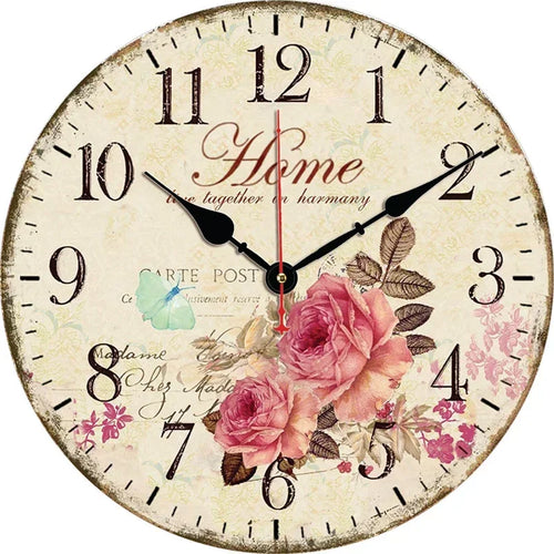 horloge murale rétro silencieuse pour décoration intérieure moderne - vue 13 sur 19