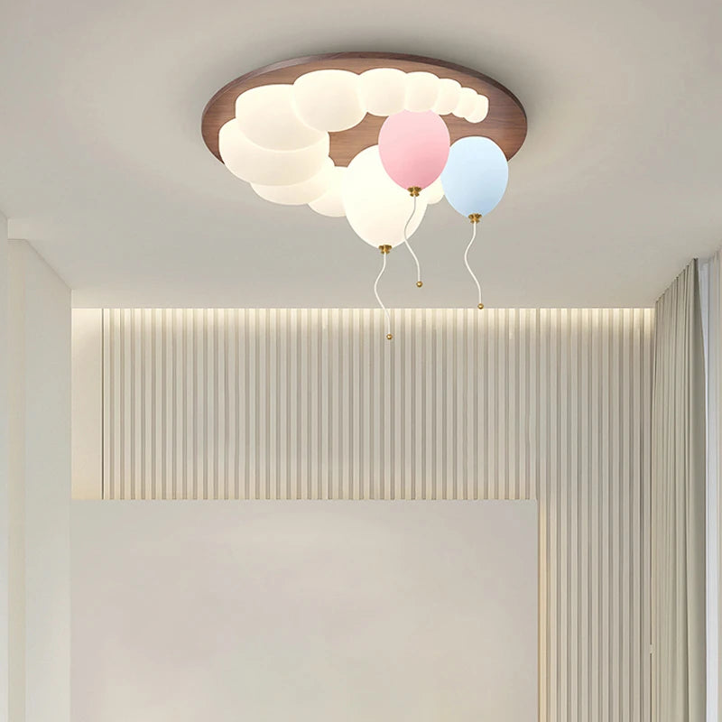 plafonnier ballon style chinois éclairage intérieur carte lune - vue 6 sur 7