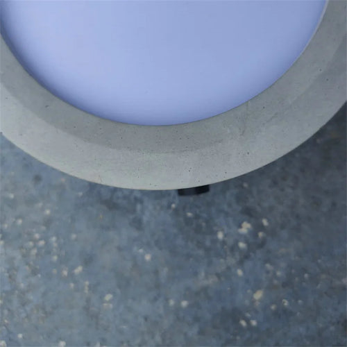 plafonnier rond en ciment style industriel pour intérieur - vue 6 sur 8