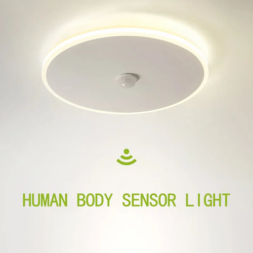 plafonnier led à induction avec capteur de mouvement humain - vue 3 sur 10