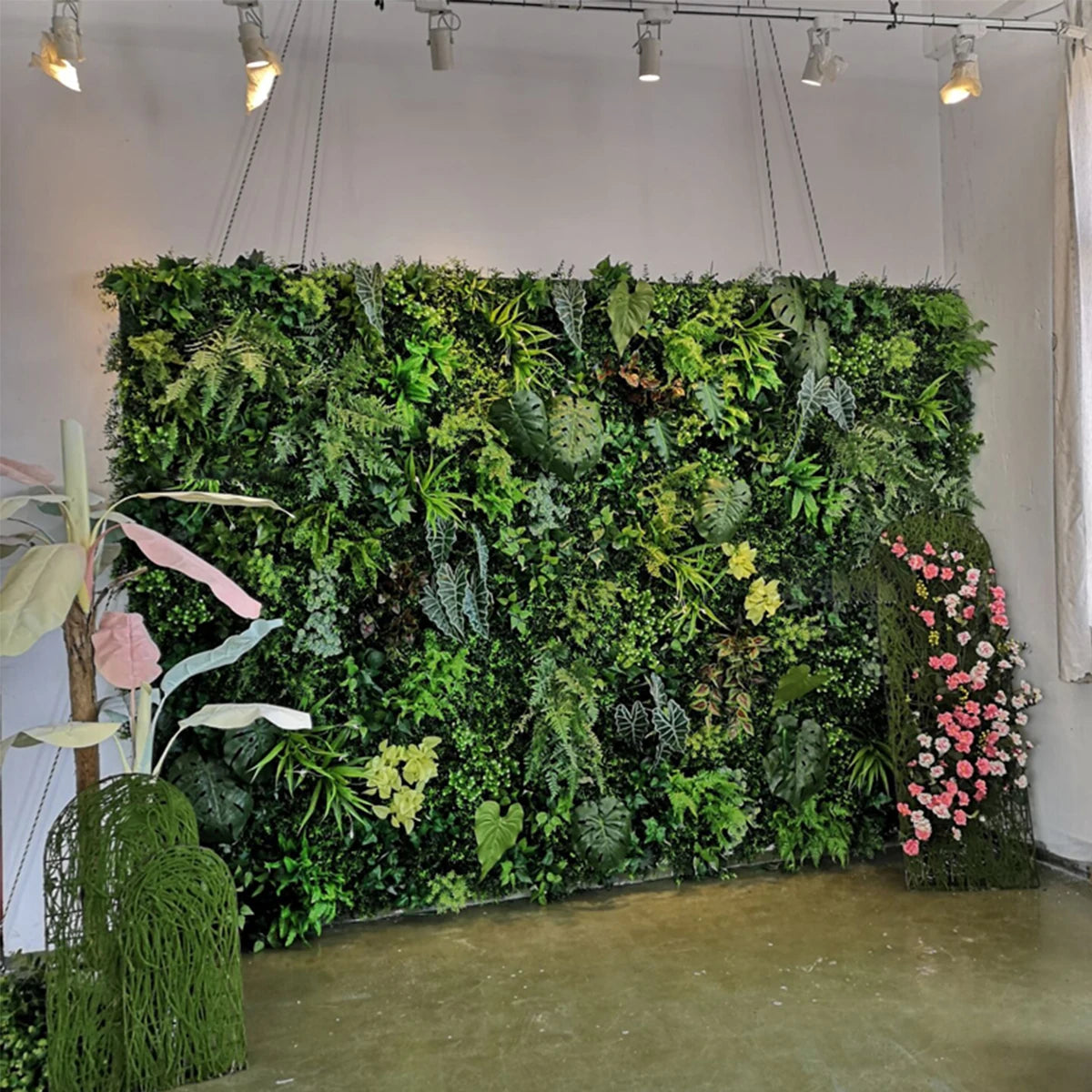 mur végétal artificiel réutilisable pour jardin décoration et protection UV - vue 3 sur 9