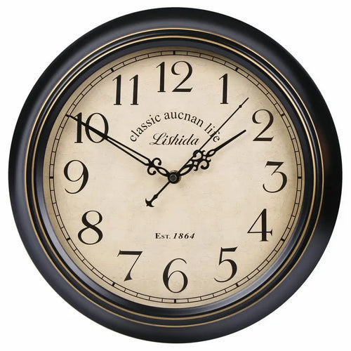horloge murale vintage silencieuse design classique en métal - vue 20 sur 26