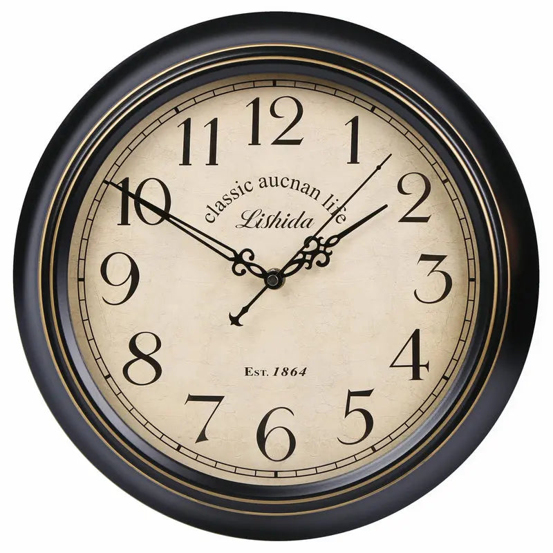 horloge murale vintage silencieuse design classique en métal - vue 19 sur 26
