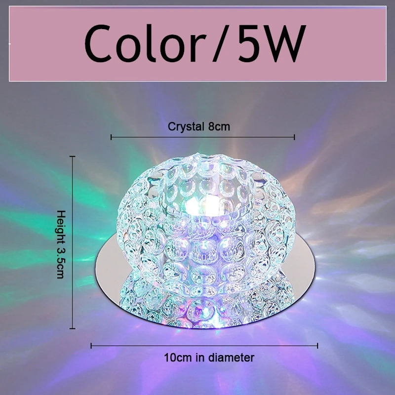 plafonnier en cristal à led pour décoration moderne