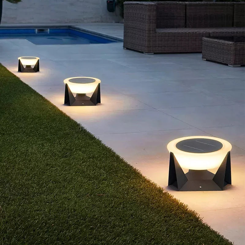 lampe solaire led extérieure étanche pour jardin patio clôture - vue 6 sur 12
