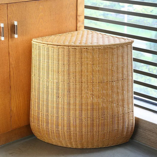 panier dangle tissé pour linge et rangement maison - vue 6 sur 14
