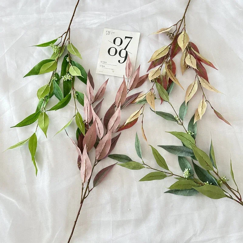 feuille d eucalyptus artificielle en soie pour décoration intérieure - vue 4 sur 9