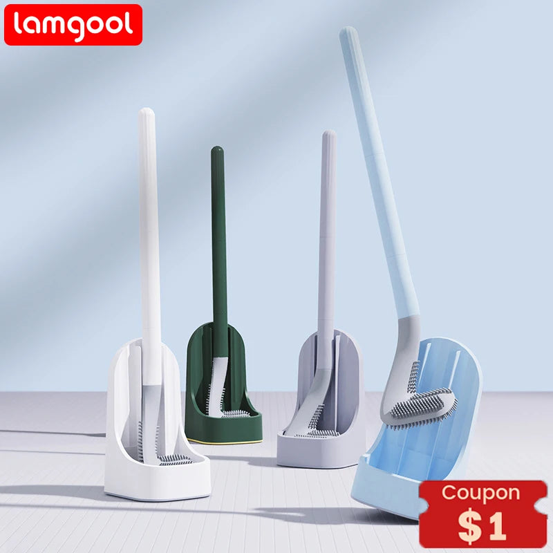 brosses de nettoyage en silicone avec support pour salle de bain - vue 1 sur 16