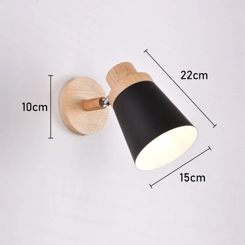 applique murale nordique en bois avec tête directionnelle - vue 18 sur 23