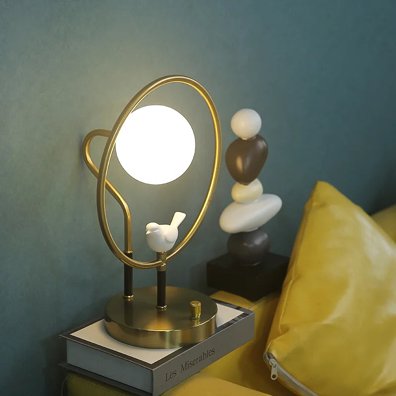 lampadaire décoratif nordique en verre design moderne avec ampoules incluses - vue 5 sur 7