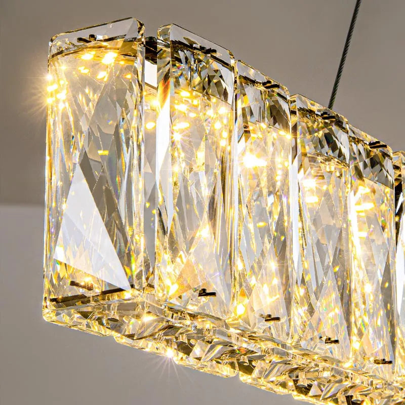 lustre moderne de luxe en cristal pour hôtel et bar - vue 5 sur 9