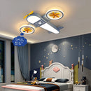 lustre dessin animé avion led avec télécommande pour enfants