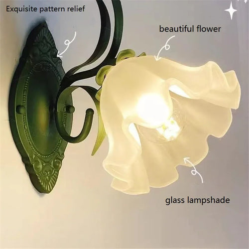 Applique murale Vintage à fleurs rurales françaises - vue 6 sur 7