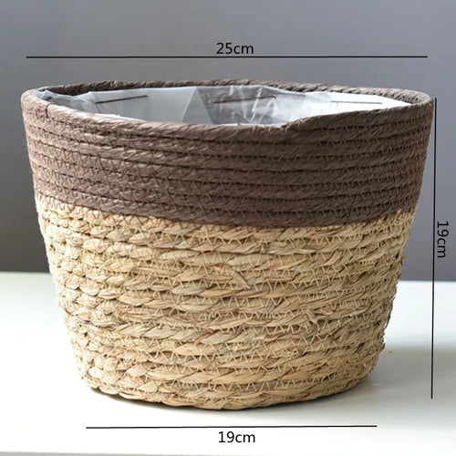panier en paille pour plantes d'intérieur et d'extérieur - vue 23 sur 28