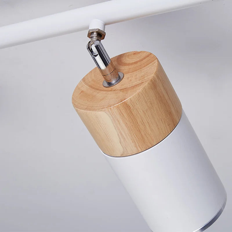 lustre à bande led nordique avec spots décoratifs pour intérieur - vue 4 sur 14