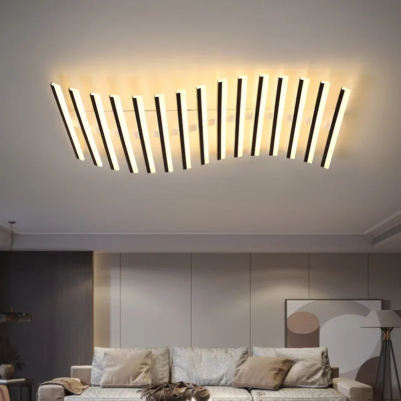 lustre nordique acrylique led moderne pour bar restaurant - vue 4 sur 12