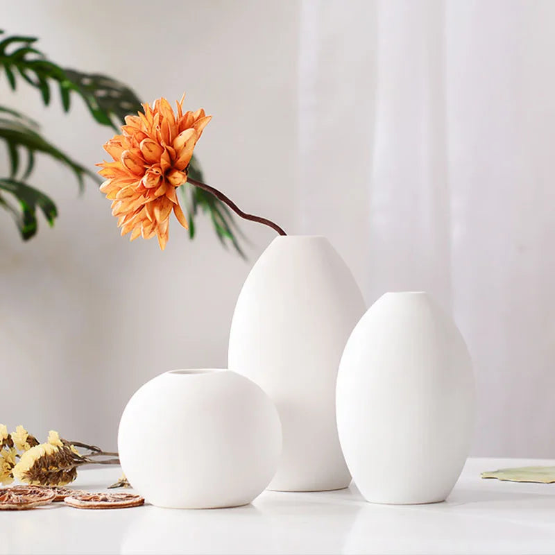 vase en céramique moderne pour fleurs séchées décoration artisanale - vue 1 sur 12