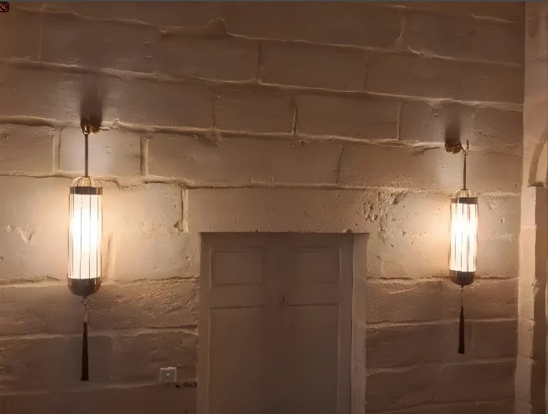 applique murale de luxe en lin pour éclairage intérieur élégant - vue 7 sur 8