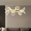 lustre led moderne en acrylique forme de fleur luxueux