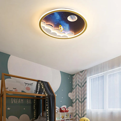 lustre led moderne pour décoration intérieure enfant et étude - vue 2 sur 11