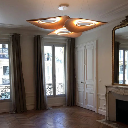 lustre minimaliste moderne en bois design danois - vue 3 sur 8