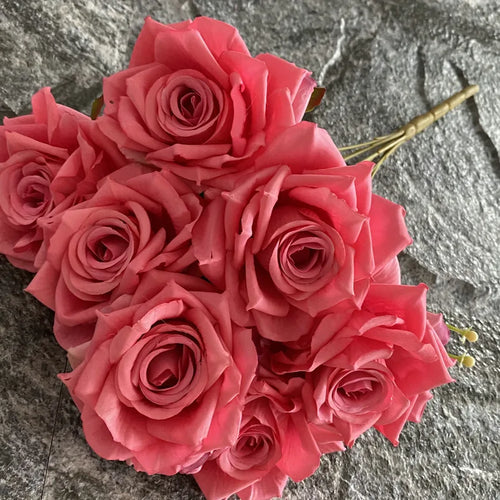 rose artificielle en soie pour décoration et photographie de mariage - vue 16 sur 22