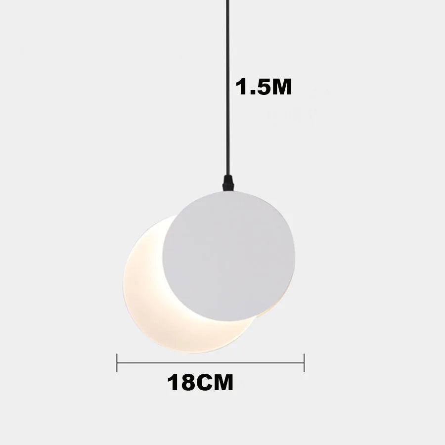 suspension moderne lumière décorative design lune intérieur - vue 9 sur 10
