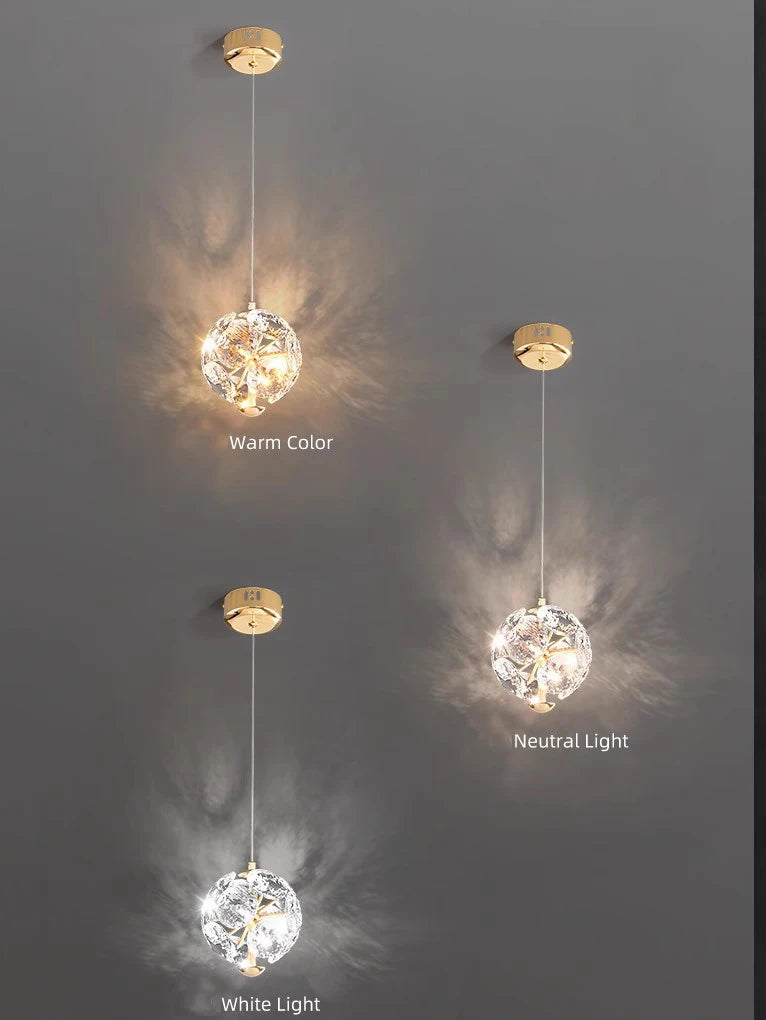 suspension cristal pissenlit avec télécommande et gradation - vue 5 sur 8