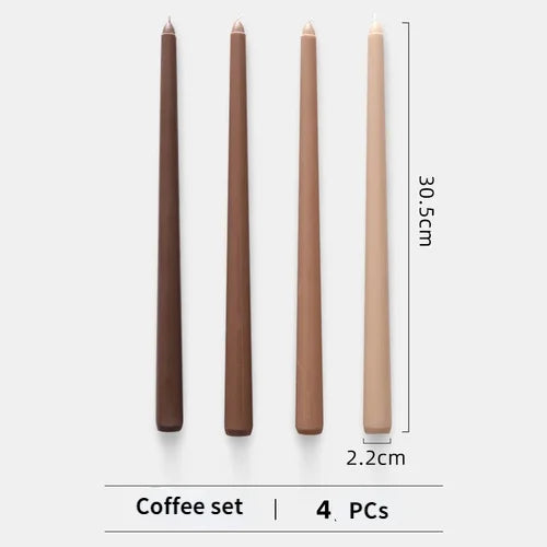 lot de 4 bougies coniques non parfumées pour décoration festive - vue 9 sur 22