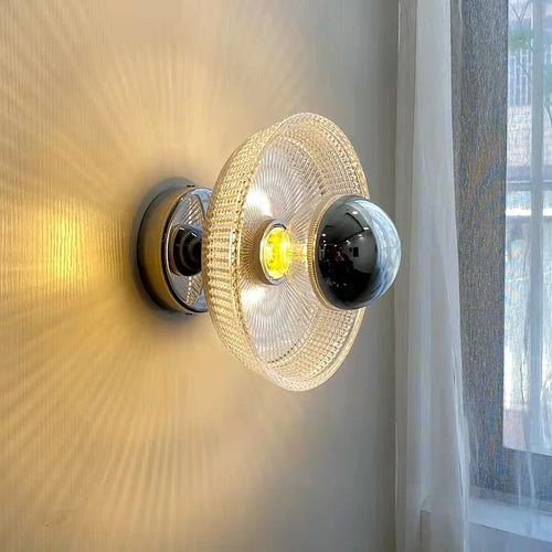 applique murale en verre moderne rétro style romantique avec éclairage led - vue 2 sur 8