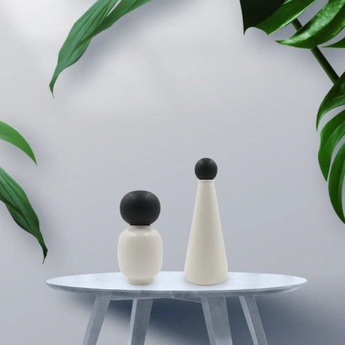 vase nordique en céramique émaillée décoration moderne géométrique - vue 3 sur 7