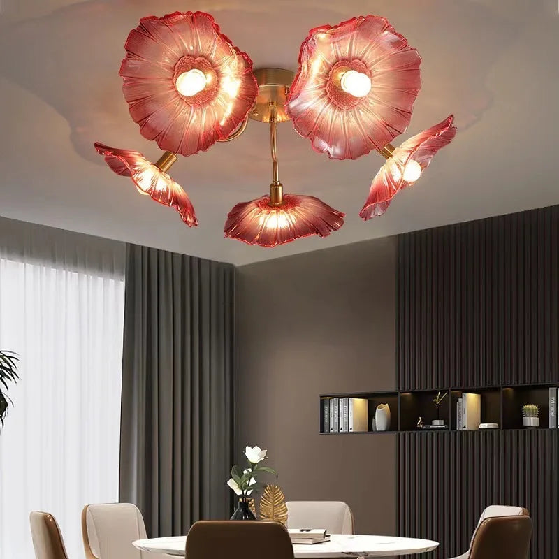 suspension moderne design nordique créatif floral élégant pour intérieur - vue 4 sur 14