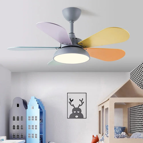 suspension ventilateur led moderne avec télécommande - vue 2 sur 8