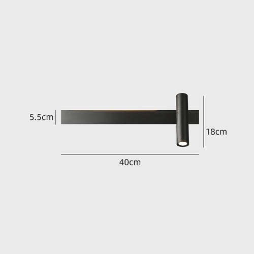 Applique murale minimaliste LED avec spot Irvinne - vue 6 sur 8