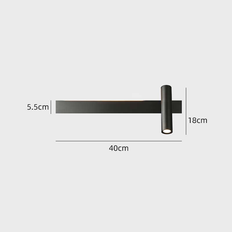 Applique murale minimaliste LED avec spot Irvinne - vue 5 sur 8