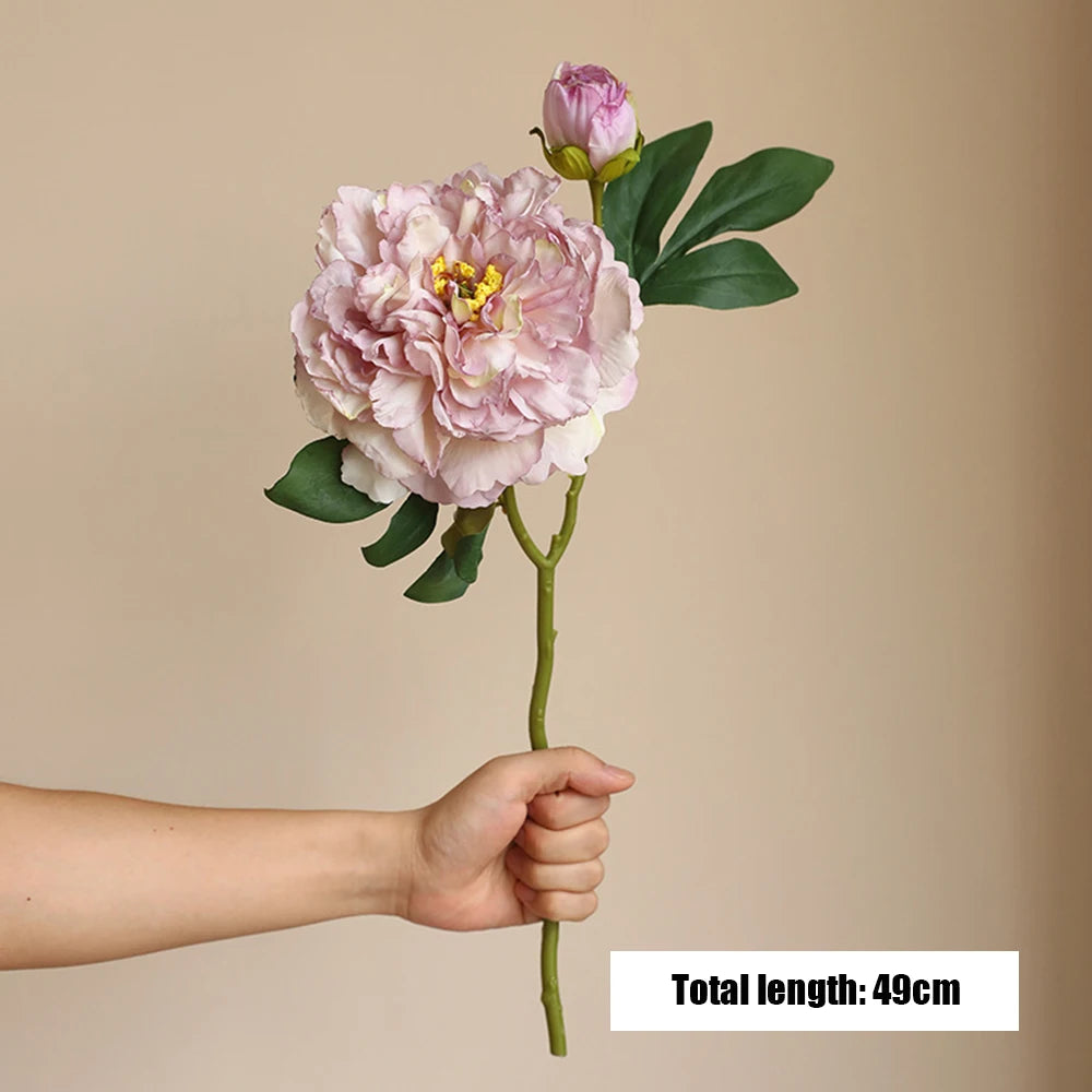 grandes fleurs artificielles de pivoine pour décoration élégante - vue 8 sur 12