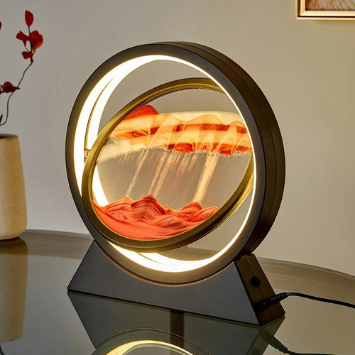 lampe de table créative avec sable mouvant 3D décoratif - vue 4 sur 24