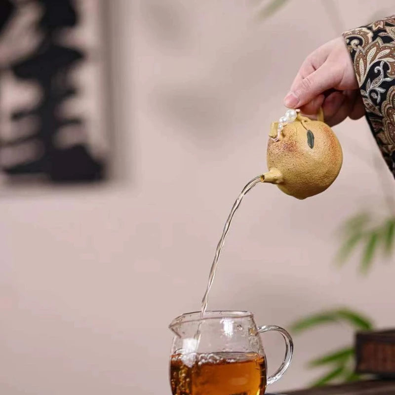 théière yixing argile brute biomimétique artisanale kung fu - vue 4 sur 6