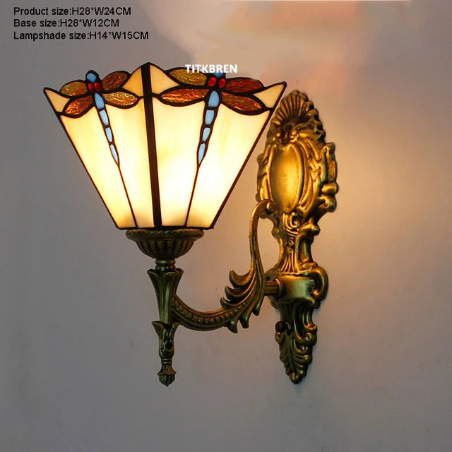 applique murale baroque en verre teinté à fleurs turques - vue 9 sur 18