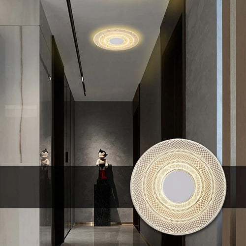Moderne Ultra-mince salon porche balcon couloir allée LED plafonnier intérieur lustre acrylique светильник un plafonniers - vue 2 sur 15