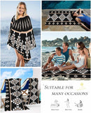 Serviette de plage motifs aztèques douce absorbante légère