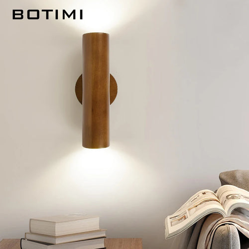 applique murale bâton bois nordique brillant bâtir vers bas - vue 4 sur 8